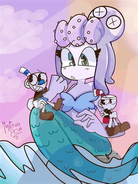 cala maria and mugman|cuphead tickle cala maria.